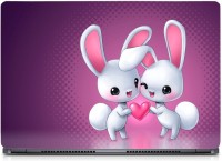 Ganesh Arts Cute Anime Rabbit Love Couple Sparkle Laptop Skin with Screen Protector & KeyGuard Skin HD High Quality Eco vinyl Laptop Decal 15.6   Laptop Accessories  (Ganesh Arts)