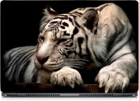 View Ganesh Arts Sleeping White Tiger Sparkle Laptop Skin with Screen Protector & KeyGuard Skin HD High Quality Eco vinyl Laptop Decal 15.6 Laptop Accessories Price Online(Ganesh Arts)