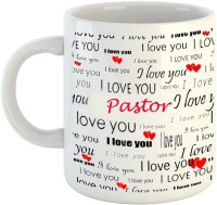 EMERALD Love You White Ceramic I Love You Pastor Ceramic Coffee Mug(350 ml)