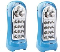 View OMRD Set Of 2 Dp 15 LED Rechargeable Emergency Lights(Multicolor) Home Appliances Price Online(OMRD)