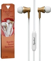Signature VM-53 HAND FREE FOR ALL SMART PHONES Wired Headphones(GOLD WHITE, In the Ear)   Laptop Accessories  (Signature)