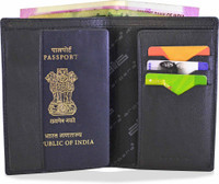 Arpera Travel Leather Passport Cover Wallet Black C11547-1(Black) RS.776.00