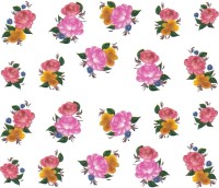 SENECIO� Rose Bunch Multicolor Style - 21 Nail Art Manicure Decals Water Transfer Stickers Sheet(Multicolor) - Price 99 75 % Off  