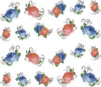 SENECIO� Rose Bunch Multicolor Style - 3 Nail Art Manicure Decals Water Transfer Stickers Sheet(Multicolor) - Price 109 72 % Off  