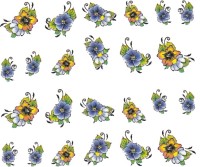 SENECIO� Rose Bunch Multicolor Style - 20 Nail Art Manicure Decals Water Transfer Stickers Sheet(Multicolor) - Price 109 72 % Off  