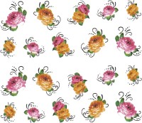 SENECIO� Rose Bunch Multicolor Style - 15 Nail Art Manicure Decals Water Transfer Stickers Sheet(Multicolor) - Price 79 80 % Off  