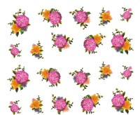 SENECIO� Rose Bunch Multicolor Style - 12 Nail Art Manicure Decals Water Transfer Stickers Sheet(Multicolor) - Price 80 79 % Off  