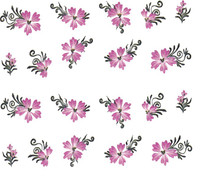 SENECIO� Rose Bunch Butterfly Multicolor Style - 2 Nail Art Manicure Decals Water Transfer Stickers Sheet(Multicolor) - Price 119 70 % Off