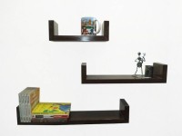 Wooden Art & Toys n MDF Wall Shelf(Number of Shelves - 3, Black)   Furniture  (Wooden Art & Toys)