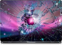 HD Arts Broken Glass Pink Apple ECO Vinyl Laptop Decal 15.6   Laptop Accessories  (HD Arts)