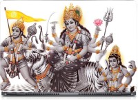 HD Arts Maa Durga with Hanuman ECO Vinyl Laptop Decal 15.6   Laptop Accessories  (HD Arts)