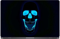 HD Arts 3D black Skull Blue Light ECO Vinyl Laptop Decal 15.6   Laptop Accessories  (HD Arts)