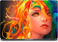 HD Arts Rainbow Hair Art Girl Portrait ECO Vinyl Laptop Decal 15.6   Laptop Accessories  (HD Arts)