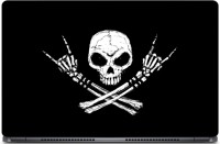 View HD Arts White Skull on Black ECO Vinyl Laptop Decal 15.6 Laptop Accessories Price Online(HD Arts)