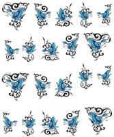 Azzuro Manicure Water Transfer Nail Art Decals Stickers(Blue) - Price 89 55 % Off  