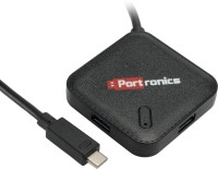 Portronics POR-696 M Port 34 M USB 3.0 HUB with Type-C Cable for Mobile Phone and Tablets M Port 34 M USB USB Hub(Black)   Laptop Accessories  (Portronics)