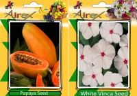 Airex Papaya, White Vinca Seed(25 per packet)