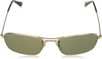 Ray-Ban Rectangular Sunglasses(For Men, Green)