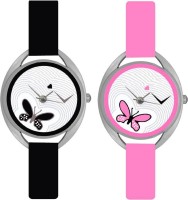 SPINOZA valantime pink and blak butterfly print Analog Watch  - For Girls   Watches  (SPINOZA)