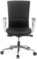 Nilkamal Jiffy Leather Mid Back Leatherette Office Arm Chair(Black)   Furniture  (Nilkamal)