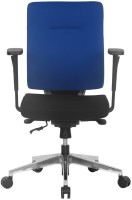 View Nilkamal Charles Mid Fabric Back Fabric Office Arm Chair(Blue) Furniture (Nilkamal)
