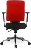 Nilkamal Charles Mid Fabric Back Fabric Office Arm Chair(Red)   Furniture  (Nilkamal)