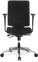 Nilkamal Charles Mid Fabric Back Fabric Office Arm Chair(Black)   Furniture  (Nilkamal)
