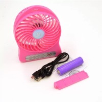 Kumar Retail Mini Rechargeable Portable Fan_0A8 USB Battery_Cooler USB Fan(Pink)   Laptop Accessories  (Kumar Retail)