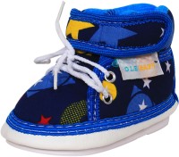 OLE BABY Boys & Girls Velcro Casual Boots(Blue)