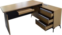 View Eros Engineered Wood Office Table(Free Standing, Finish Color - Beige And Black) Furniture (Eros)