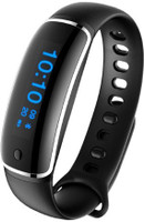 RCE RCE-V08 Fitness Smart Band(Black Strap, Size : Flexible)