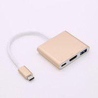 ewokit TYpe to HDMI Connector and USB USB and HDMi HDMI Connector(Silver)   Laptop Accessories  (EWOKIT)