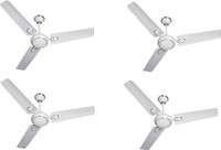 BLUE SAPPHIRE Fusion Pack up 4 1200 mm 3 Blade Ceiling Fan(White, Pack of 4)