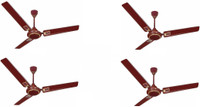 BLUE SAPPHIRE Desire pack up 4 1200 mm 3 Blade Ceiling Fan(Brown, Pack of 4)
