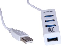 MEZIRE qhm6642 USB 4 PORT HUB Q-1 USB Hub(White)   Laptop Accessories  (Mezire)