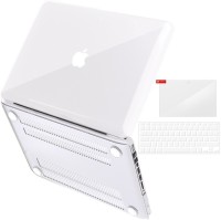 View LUKE Matte Frosted Rubberized Hard Shell Cover Combo Set Laptop Accessories Price Online(LUKE)