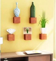View Onlineshoppee Beautiful Design MDF Wall Shelf(Number of Shelves - 5, Brown) Furniture (Onlineshoppee)