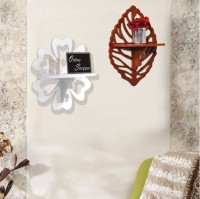 View Onlineshoppee Hermosa Set of 2 MDF Wall Shelf(Number of Shelves - 2, Multicolor) Furniture (Onlineshoppee)