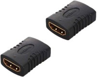 View Redeemer Pack of 2 Sleek Female To Female Gender Changer, Coupler, extender HDMI Connector(Black) Laptop Accessories Price Online(Redeemer)