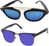 Forty Hands Wayfarer Sunglasses(For Men & Women, Multicolor)