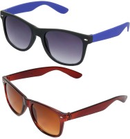 Forty Hands Wayfarer Sunglasses(For Men & Women, Blue, Brown)