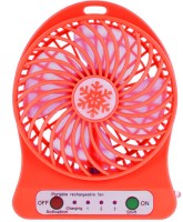 View Cierie Mini fan Rechargeable Desktop Fan DSdR37 USB Fan(Orange) Laptop Accessories Price Online(Cierie)