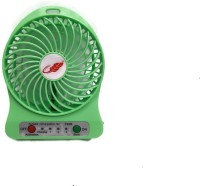 View Cierie Mini fan Rechargeable Desktop Fan DSdR47 USB Fan(Green) Laptop Accessories Price Online(Cierie)