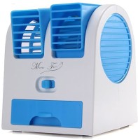 View Cierie Mini Small Fan Cooling Portable Desktop Dual zd1 USB Fan(Blue) Laptop Accessories Price Online(Cierie)