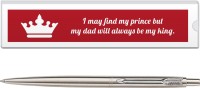 PARKER Classic Stainless Steel CT with Dad Quote-4 Ball Pen(Blue)