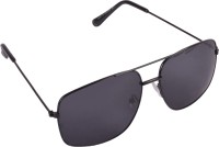 Aligatorr Retro Square Sunglasses(For Men & Women, Black)
