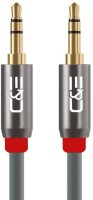 C&E  TV-out Cable 15 Feet Premium Aux Audio Cable with 3.5mm Male to Male Gold Plated Connectors for Headphones, Mobile phones, Home, Car Stereos and More Grey (5 Pack)(Grey, For Xbox)