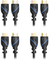 C&E  TV-out Cable 10-Feet Supports Ethernet 3D Audio Return UltraHD Ready 4 Pack(Black, For Xbox, 3.048 m)