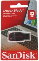 View SanDisk Pendrive 32 GB Pen Drive(Red, Black) Laptop Accessories Price Online(SanDisk)