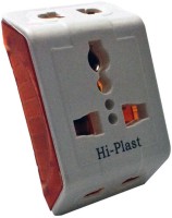 Hi-Plast 3 Pin Universal Multiplug Socket Connector -1pc Worldwide Adaptor(White)   Laptop Accessories  (Hi-Plast)